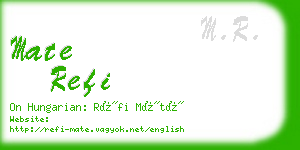 mate refi business card